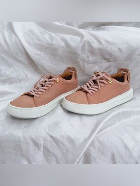 Buscemi Blush Pink Leather Low-Top Sneakers